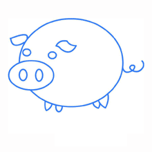 dessiner un cochon - etape 4