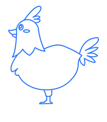 dessiner une poule - etape 4