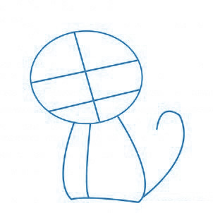 dessiner un chat - etape 1