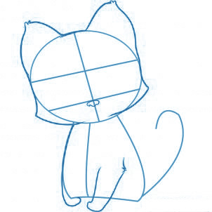 dessiner un chat - etape 2