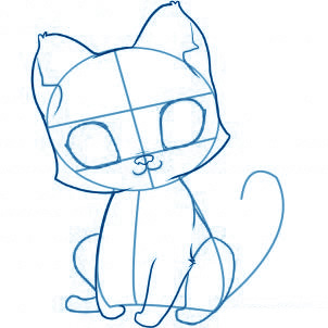 dessiner un chat - etape 3 dessiner un chat - etape 3