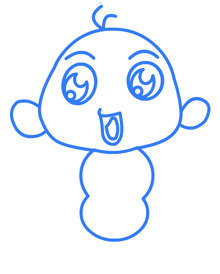 dessiner un bébé - etape 4 dessiner un bébé - etape 4