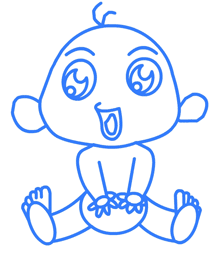dessiner un bébé - etape 6 dessiner un bébé - etape 6
