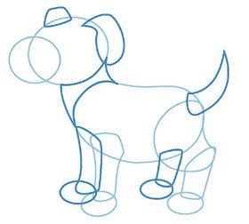 dessiner un chien - etape 3 dessiner un chien - etape 3