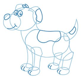 dessiner un chien - etape 4 dessiner un chien - etape 4