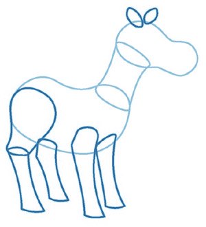 dessiner un cheval - etape 2 dessiner un cheval - etape 2