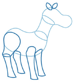 dessiner un cheval - etape 2 dessiner un cheval - etape 2