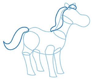 dessiner un cheval - etape 3 dessiner un cheval - etape 3