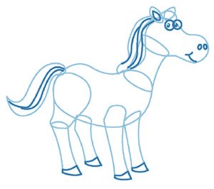 dessiner un cheval - etape 4 dessiner un cheval - etape 4