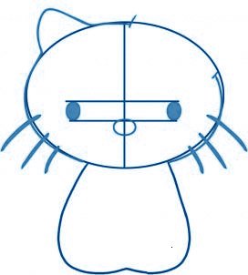 dessiner Hello Kitty - etape 2