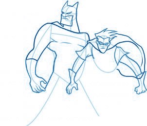 dessiner Batman et Robin - etape 6 dessiner Batman et Robin - etape 6
