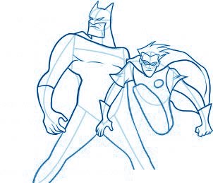 dessiner Batman et Robin - etape 7 dessiner Batman et Robin - etape 7