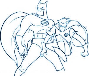 dessiner Batman et Robin - etape 10 dessiner Batman et Robin - etape 10