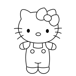 dessiner hello kitty - etape 6