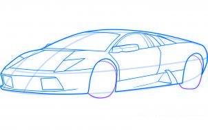 dessiner une voiture de sport lamborghini murcielago - etape 6