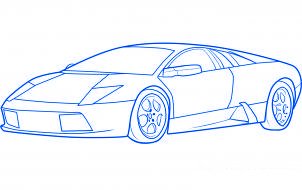 dessiner une voiture de sport lamborghini murcielago - etape 8