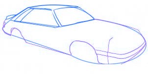 dessiner une voiture Mustang - etape 3