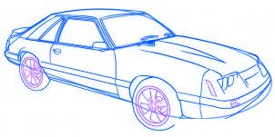 dessiner une voiture Mustang - etape 6