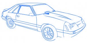 dessiner une voiture Mustang - etape 7