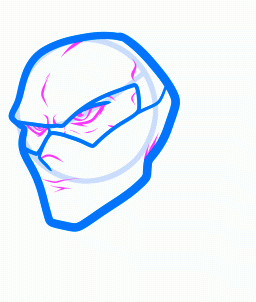 dessiner un visage de ninja - etape 4
