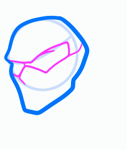 dessiner un visage de ninja - etape 3 dessiner un visage de ninja - etape 3