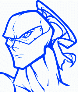 dessiner un visage de ninja - etape 7 dessiner un visage de ninja - etape 7