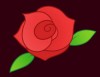 dessin de rose rouge terminé