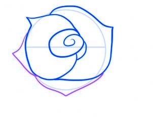 dessiner une rose rouge - etape 5 dessiner une rose rouge - etape 5