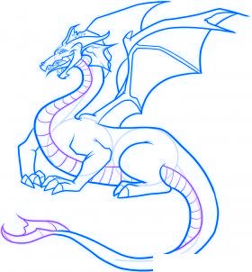 comment dessiner un dragon - etape 9