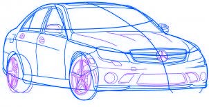 dessiner une voiture Mercedes Benz - etape 5