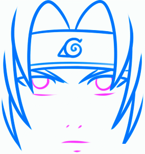 dessiner sasuke de naruto - etape 5