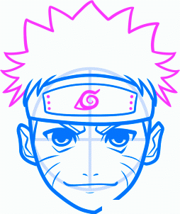 dessiner naruto - etape 6