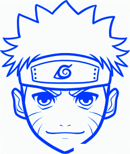 dessiner naruto - etape 7