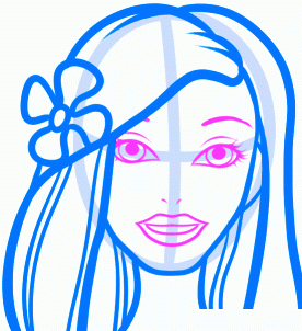 dessiner barbie - etape 4