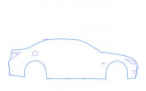 dessiner une voiture BMW M5 tuning - etape 2