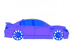 dessiner une voiture BMW M5 tuning - etape 6