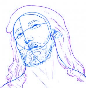 dessiner jesus - etape 5