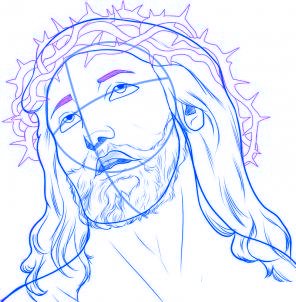 dessiner jesus - etape 6