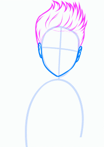 dessiner justin bieber - etape 3