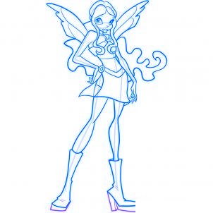 dessiner layla des winx - etape 11