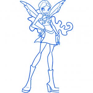 dessiner layla des winx - etape 12