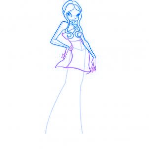 dessiner layla des winx - etape 6