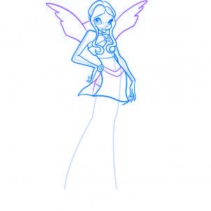 dessiner layla des winx - etape 7