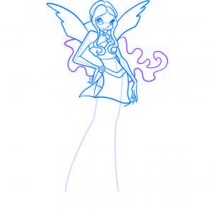 dessiner layla des winx - etape 8