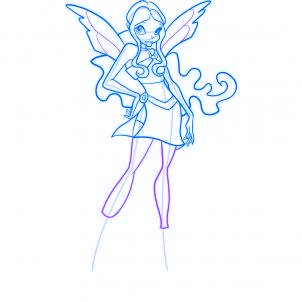 dessiner layla des winx - etape 9