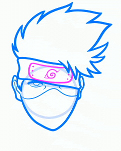 dessiner kakashi de naruto - etape 5