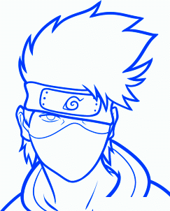 dessiner kakashi de naruto - etape 7