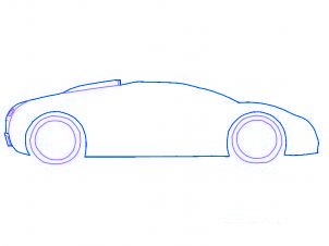 dessiner une voiture Bugatti Veyron - etape 2