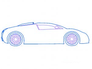 dessiner une voiture Bugatti Veyron - etape 3