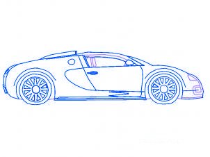 dessiner une voiture Bugatti Veyron - etape 5